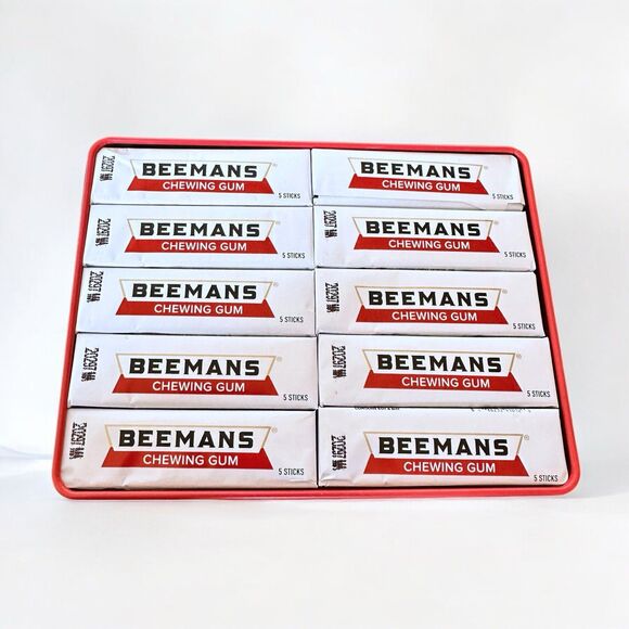 VTG Retro Style 10 Pack Beemans Chewing Gum Advertising Collector Tin Pepsin - Picture 8 of 9
